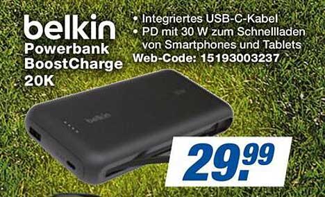 belkin Powerbank BoostCharge 20k