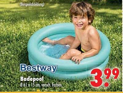 Bestway Badepool Ø 61 x 15 cm, versd. Farben