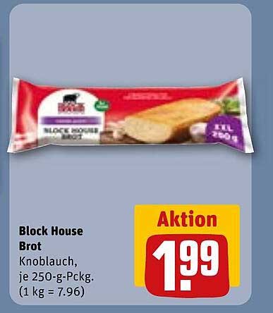 Block House Brot Knoblauch, je 250-g-Pckg. (1 kg = 7.96)