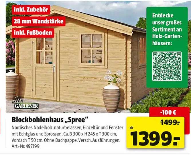 Blockbohlenhaus „Spree“