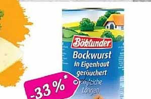 Böklunder Bockwurst in Eigenhaut geräuchert, die Echte Lange