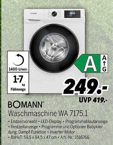 BOMANN Waschmaschine WA 7175.1