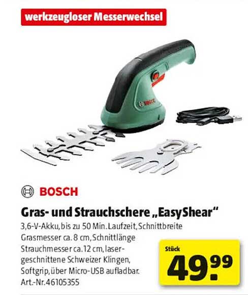 Bosch Gras- und Strauchschere „EasyShear“
