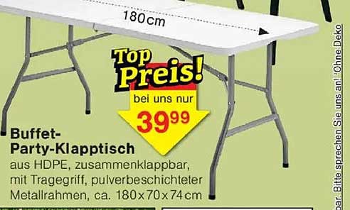 Buffet-Party-Klapptisch