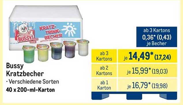 Bussy Kratzbecher