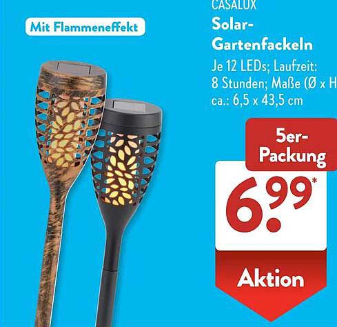 CASALUX Solar-Gartenfackeln