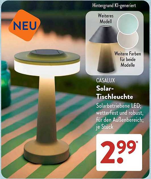 CASALUX Solar-Tischleuchte