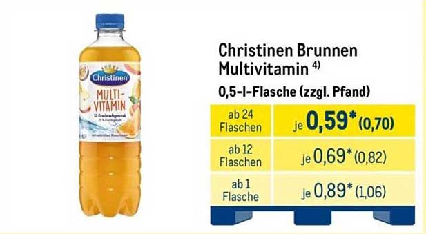 Christinen Brunnen Multivitamin 4) 0,5-l-Flasche (zzgl. Pfand)