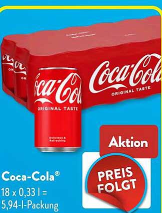 Coca-Cola Original Taste 18 x 0,33 l = 5,94 l-Packung