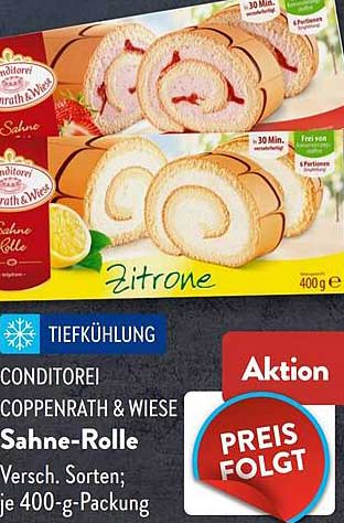 Conditorei Coppenrath & Wiese Sahne-Rolle Versch. Sorten; je 400-g-Packung