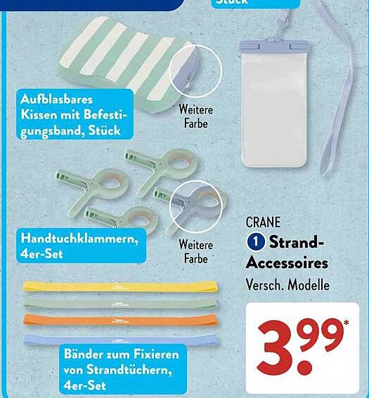 CRANE Strand-Accessoires Versch. Modelle