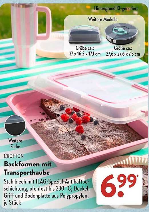 CROFTON Backformen mit Transporthaube
