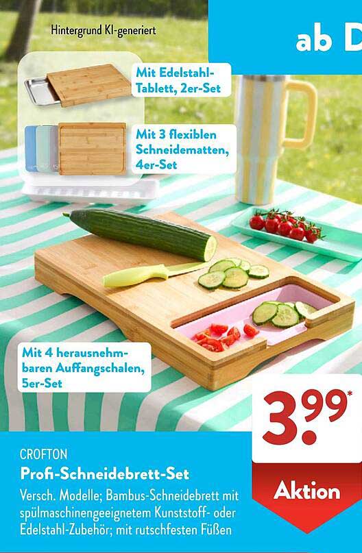 CROFTON Profi-Schneidebrett-Set