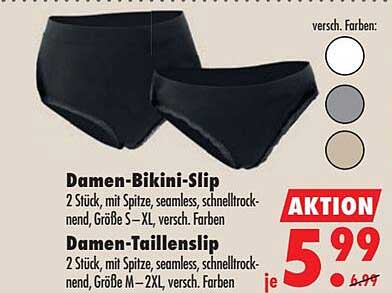 Damen-Bikini-Slip Damen-Taillenslip
