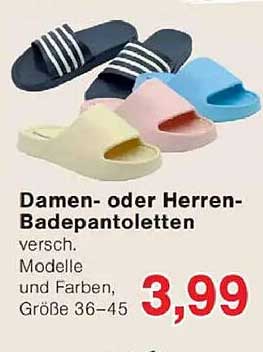 Damen- oder Herren-Badepantoletten