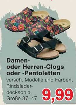 Damen- oder Herren-Clogs oder -Pantoletten