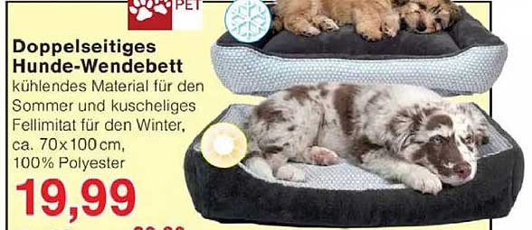 Doppelseitiges Hunde-Wendebett