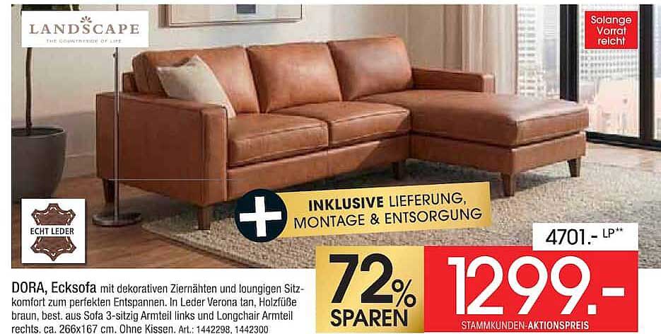 DORA, Ecksofa mit dekorativen Ziernähten und loungigen Sitzkomfort zum perfekten Entspannen.