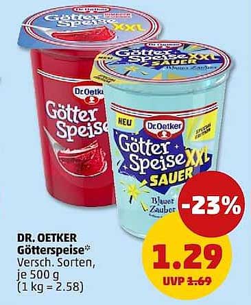 Dr. Oetker Götterspeise* Versch. Sorten, je 500 g (1 kg = 2.58)