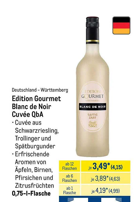 Edition Gourmet Blanc de Noir Cuvée QbA