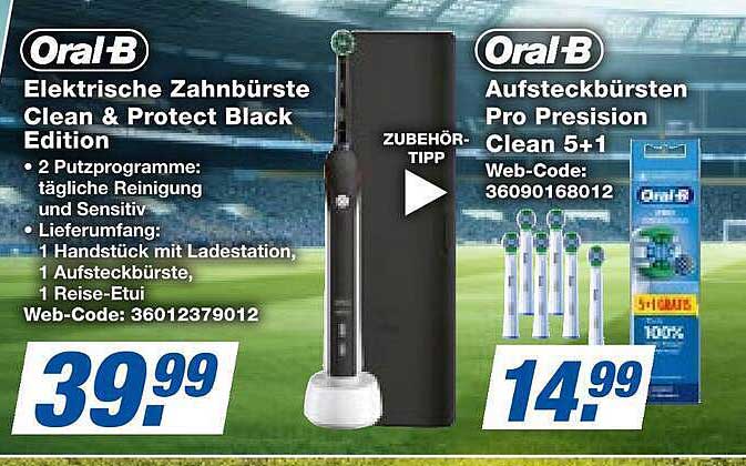 Elektrische Zahnbürste Clean & Protect Black Edition