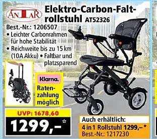 Elektro-Carbon-Faltrollstuhl AT52326