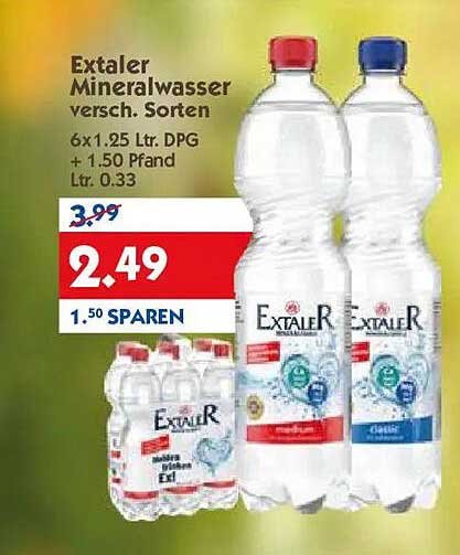 Extaler Mineralwasser versch. Sorten