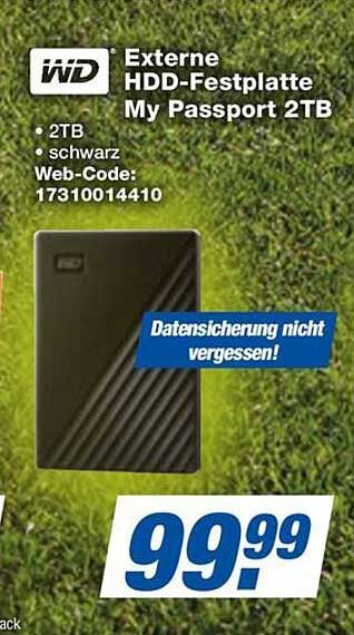 Externe HDD-Festplatte My Passport 2TB