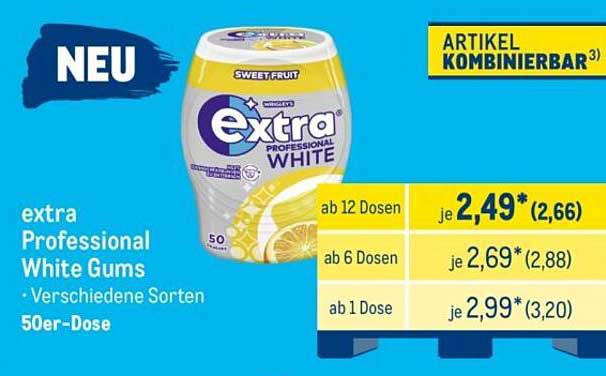 extra Professional White Gums Verschiedene Sorten 50er-Dose