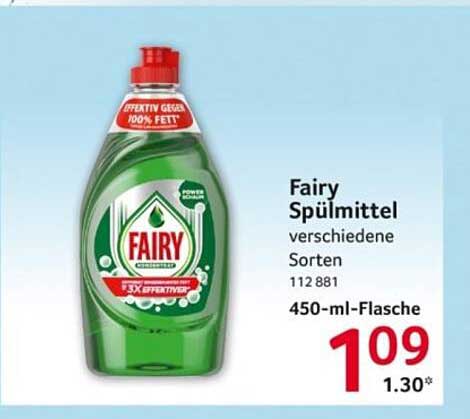 Fairy Spülmittel verschiedene Sorten 450-ml-Flasche