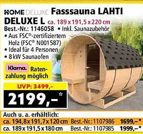 Fasssauna LAHTI DELUXE L