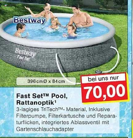 Fast Set™ Pool, Rattanoptik¹