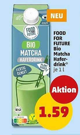 FOOD FOR FUTURE Bio Matcha Haferdrink* 1 l