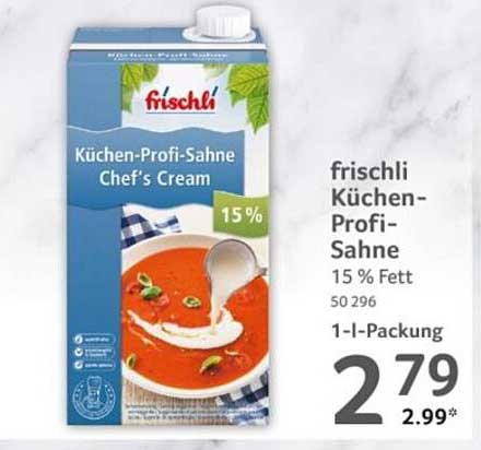 frischli Küchen-Profi-Sahne 15 % Fett 50 296 1-l-Packung