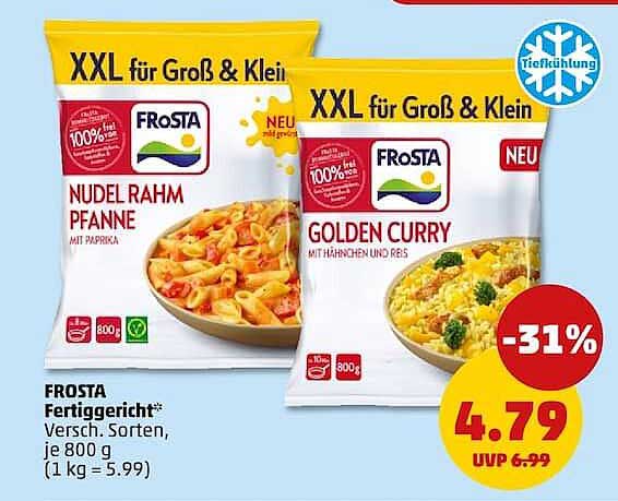 FROSTA Fertiggericht* Versch. Sorten, je 800 g (1 kg = 5.99)