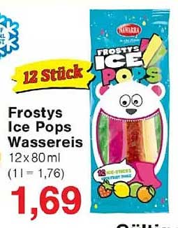 Frostys Ice Pops Wasserreis 12x80ml