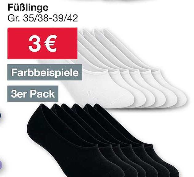 Fußlinge Gr. 35/38-39/42 Farbbeispiele 3er Pack