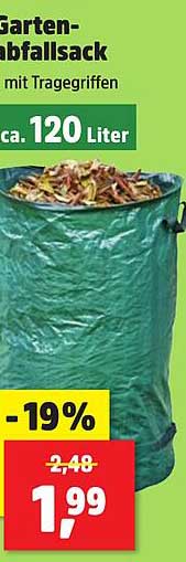 Garten-abfallsack mit Tragegriffen ca. 120 Liter
