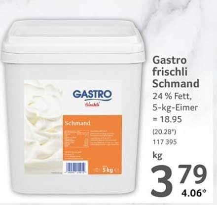 Gastro frischli Schmand 24 % Fett, 5-kg-Eimer