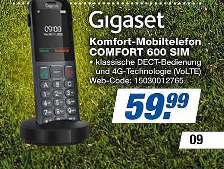 Gigaset Komfort-Mobiltelefon COMFORT 600 SIM