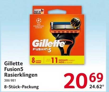 Gillette Fusion5 Rasierklingen 8-Stück-Packung