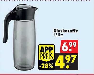 Glaskaraffe 1,6 Liter