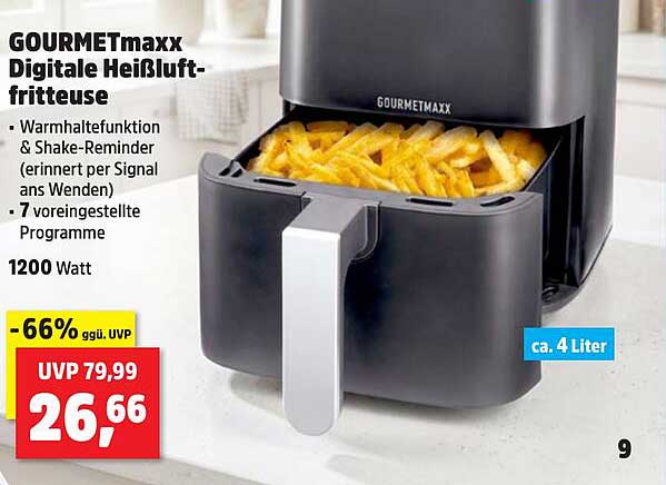 GOURMETmaxx Digitale Heißluftfritteuse