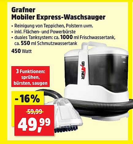 Grafner Mobiler Express-Waschsauger