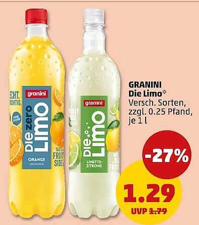GRANINI Die Limo* Versch. Sorten, zzgl. 0.25 Pfand, je 1 l