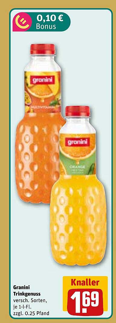 Granini Trinkgenuss versch. Sorten, je 1-l-Fl. zzgl. 0.25 Pfand