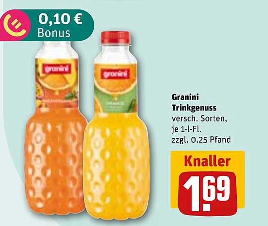 Granini Trinkgenuss versch. Sorten, je 1-l-Fl. zzgl. 0,25 Pfand