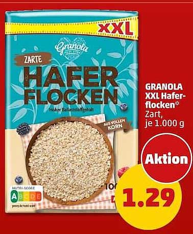 GRANOLA XXL Haferflocken* Zart, je 1.000 g