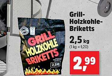 Grill-Holzkohle-Briketts 2,5 kg
