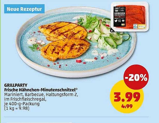 GRILLPARTY Frische Hähnchen-Minutenschnitzel*